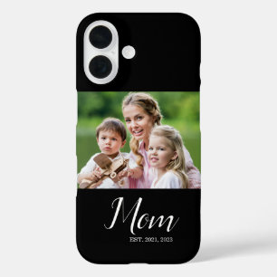 Funda iPhone 16 Foto de Guión Establecido por Mamá