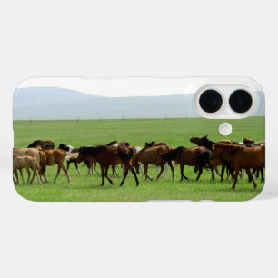 Funda iPhone 16 Foto de paisaje de caballos