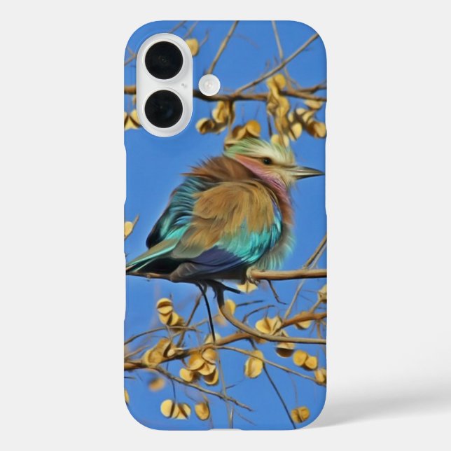 Funda iPhone 16 Foto de pájaro en árbol (Reverso )