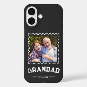 Funda iPhone 16 Foto de tipografía establecida de Black Grandad