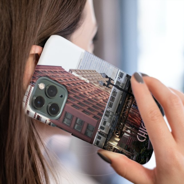 Funda iPhone 16 Foto de tren elevado en bucle de Chicago (In Situ)