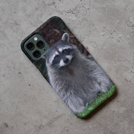 Funda iPhone 16 Foto de vida silvestre de Cute Forest Raccoon