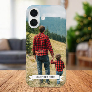 Funda iPhone 16 Foto del mejor Personalizado de papá