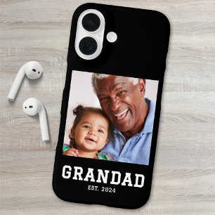 Funda iPhone 16 Foto Negra Abuelo Establecido Negrita