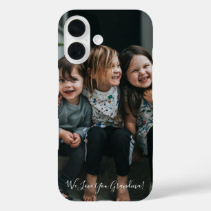 Funda iPhone 16 Foto Personalizada Te Amo Abuela Con Manuscrito  