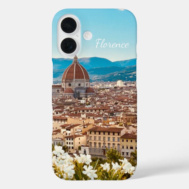 Funda iPhone 16 Fotografía personalizada de Florencia en Italia (Reverso )