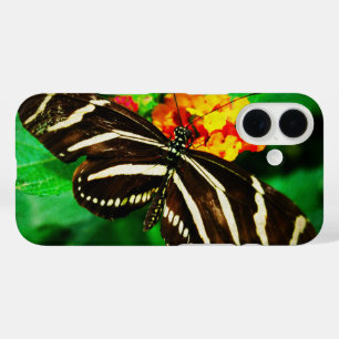 Funda iPhone 16 Fotos de cebra longevo de rayas blancas negras
