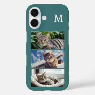 Funda iPhone 16 Fotos de gato Mascota Fotos de animales monogramad