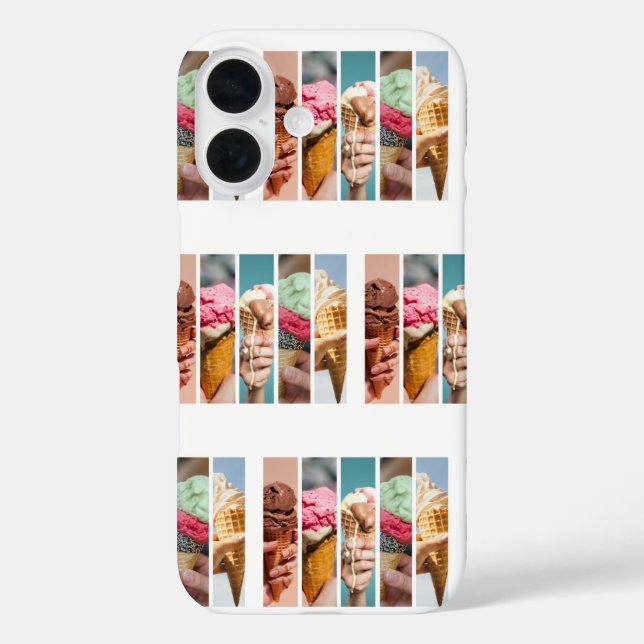 Funda iPhone 16 fotos de helados (Reverso )