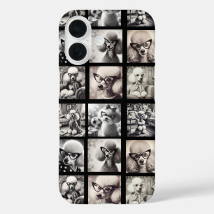 Funda iPhone 16 Fotos divertidas de collage de 9 fotos