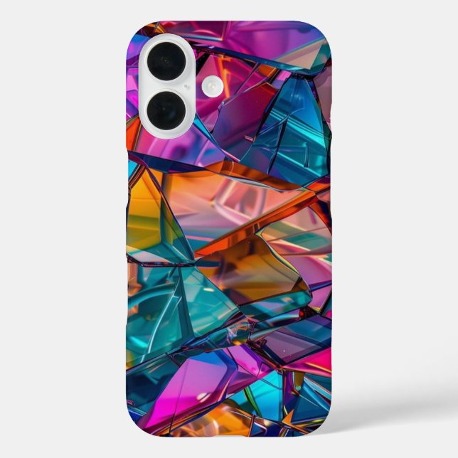 Funda iPhone 16 Fragmentos prismáticos (Reverso )