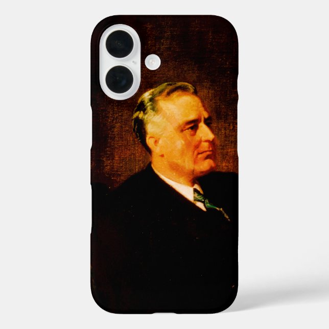 Funda iPhone 16 Franklin D. Roosevelt, Presidente de Depresión de  (Reverso )