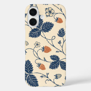 Funda iPhone 16 Fresa silvestre Ledger Vintage Botanicals
