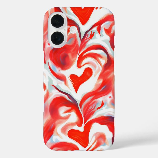 Funda iPhone 16 Fresas y Crema (Reverso )