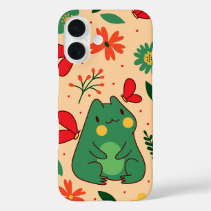 Funda iPhone 16 Froggy Bloom Springtime Vibes