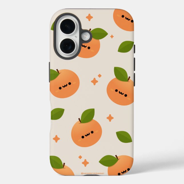 Funda iPhone 16 Fruta de cítricos naranja (Reverso )