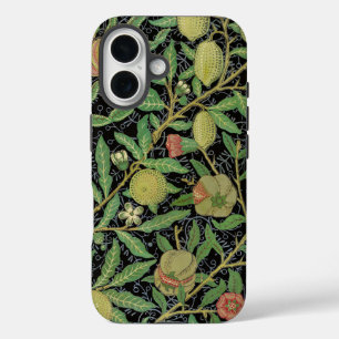 Funda iPhone 16 Fruta de granada oscura patrón de William Morris