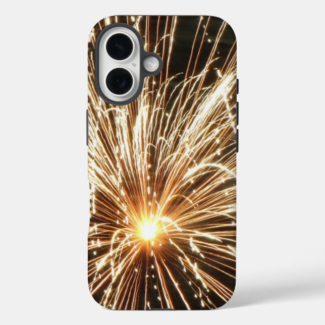 Funda iPhone 16 Fuegos artificiales (Reverso )