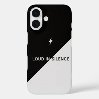 Funda iPhone 16 Fuerte en Silencio – Declaración audaz en Blanco y