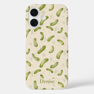 Funda iPhone 16 Fun Dill Pickle Pattern