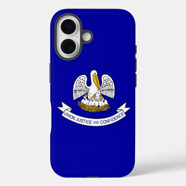 Funda iPhone 16 Funda-mate Apple iPhone 16 con bandera de Luisiana (Reverso )