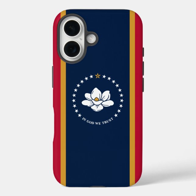 Funda iPhone 16 Funda-mate Apple iPhone 16 con bandera de Misisipi (Reverso )