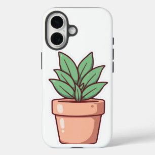 Funda iPhone 16 “Funda móvil de maceta de cactus verde linda – Des