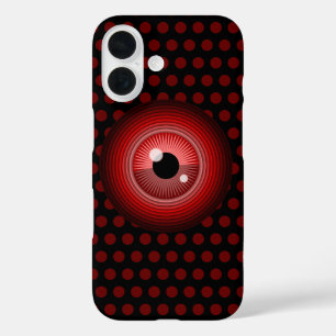 Funda iPhone 16 Fundido Red Black Evil Devil Eye Magic Art