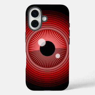 Funda iPhone 16 Fundido Red Black Evil Devil Eye Magic Art
