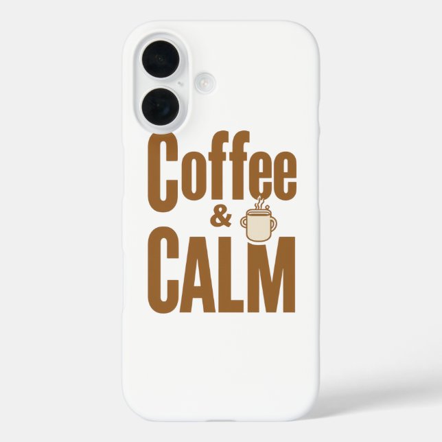Funda iPhone 16 Funny Coffee Lover's Zen Quote (Reverso )
