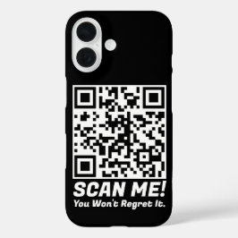 Funda iPhone 16 Funny QR Scan Me! Funny Regret Joke