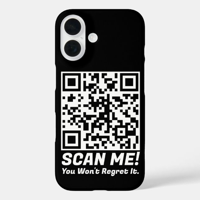 Funda iPhone 16 Funny QR Scan Me! Funny Regret Joke  (Reverso )