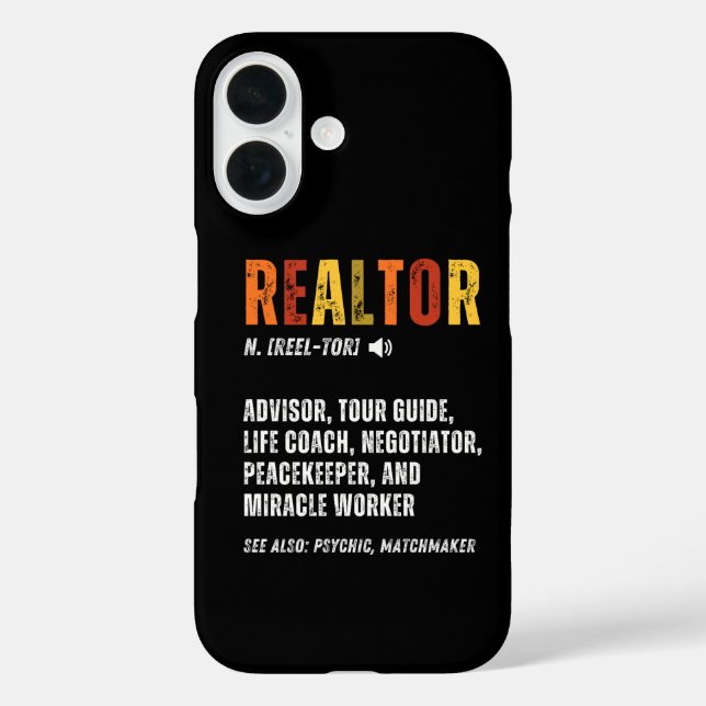 Funda iPhone 16 Funny Real Estate Broker Realtor (Reverso )
