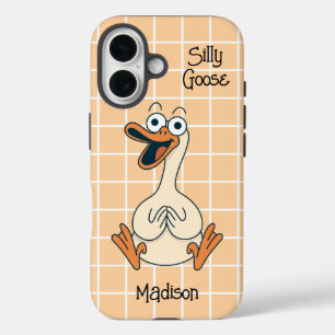 Funda iPhone 16 Funny Silly Goose Personalizado