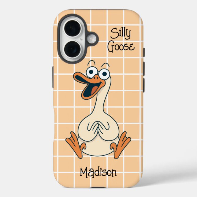 Funda iPhone 16 Funny Silly Goose Personalizado (Reverso )
