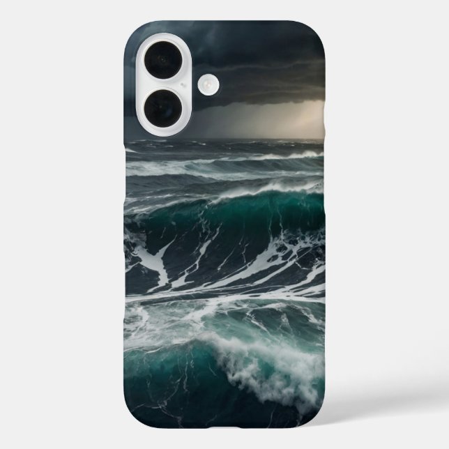 Funda iPhone 16 Furia oceánica (Reverso )