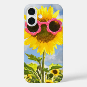 Funda iPhone 16 Gafas de sol de girasol