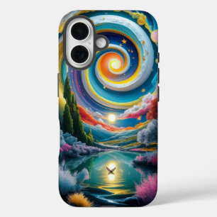 Funda iPhone 16 Galaxia Espiral Surrealista