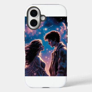 Funda iPhone 16 Galaxy Love Couple Romantic Valentine Night Art