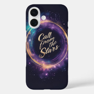 Funda iPhone 16 Galaxy Speech Bubble with Stylized Text Design
