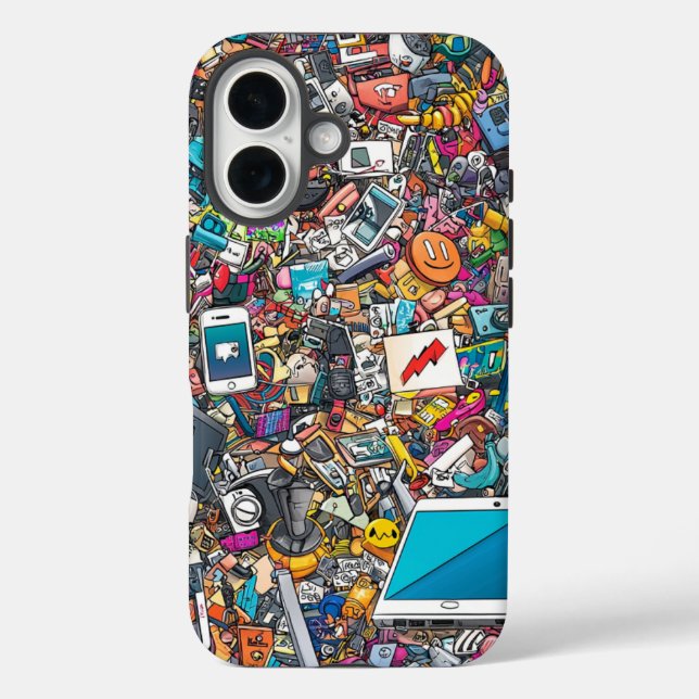 Funda iPhone 16 Gamer Mayhem Urban Street Art Phone Case (Reverso )