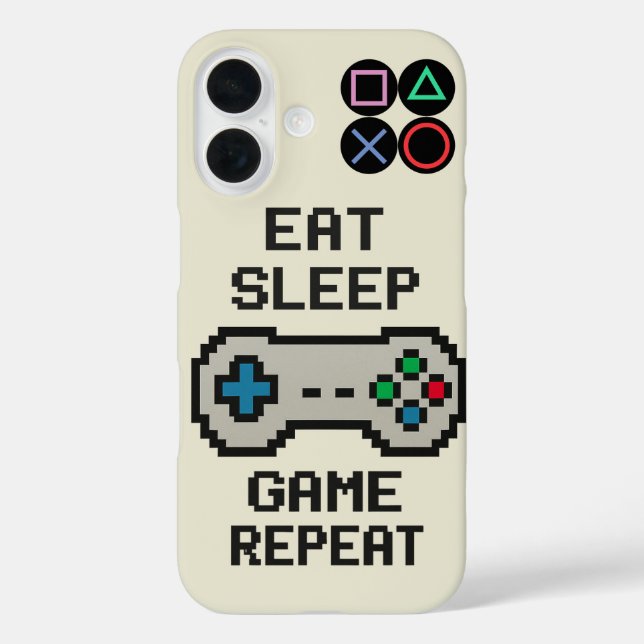 Funda iPhone 16 Gaming iPhone Case – Pixel Art Video Game Cover (Reverso )