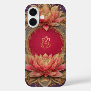 Funda iPhone 16 Gangesh, dios indio del Lotus étnico