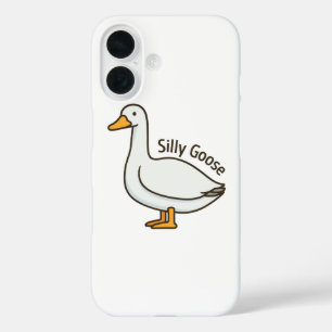 Funda iPhone 16 Ganso Tonto Dibujo Animado Divertido