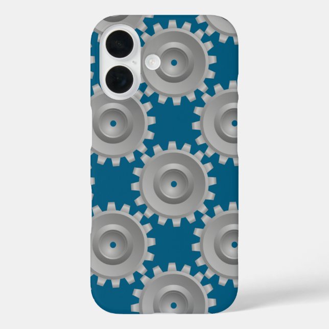 Funda iPhone 16 Gases de engranaje (Reverso )