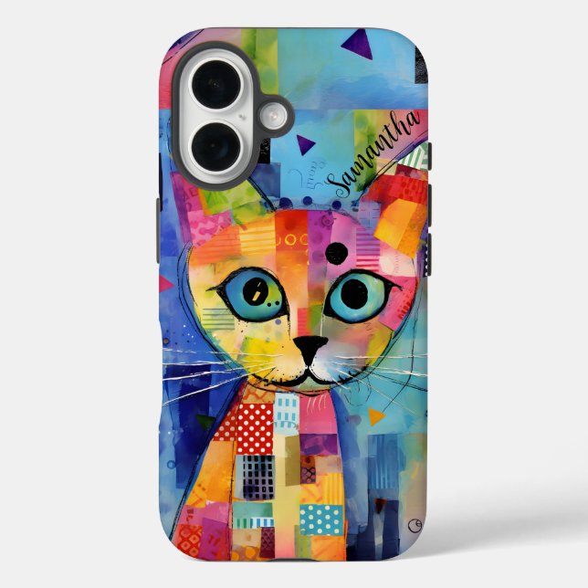 Funda iPhone 16 Gato Calico Lindo Personalizado (Reverso )