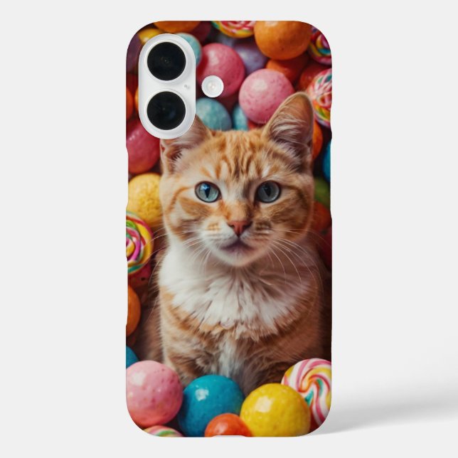 Funda iPhone 16 Gato Candyland (Reverso )