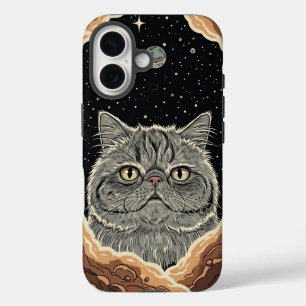 Funda iPhone 16 Gato Cósmico