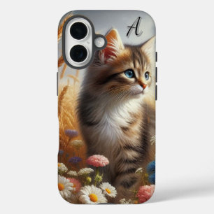 Funda iPhone 16 Gato de acuarela de gatito lindo para iPhone