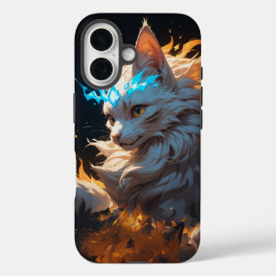 Funda iPhone 16 Gato de llama mística familiar